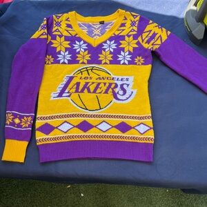 Los Angeles Lakers Purple and Yellow Sweater